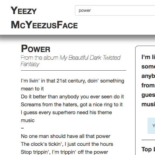 Lyric app preview